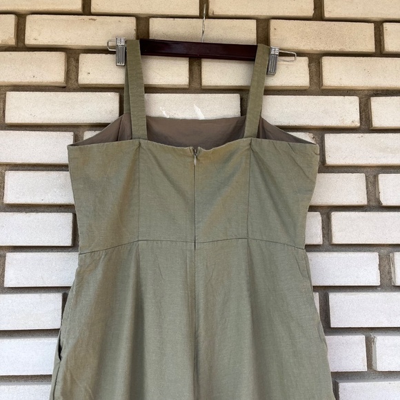 Le Chateau Khaki Green Linen Jumper / Romper - Picture 5 of 7
